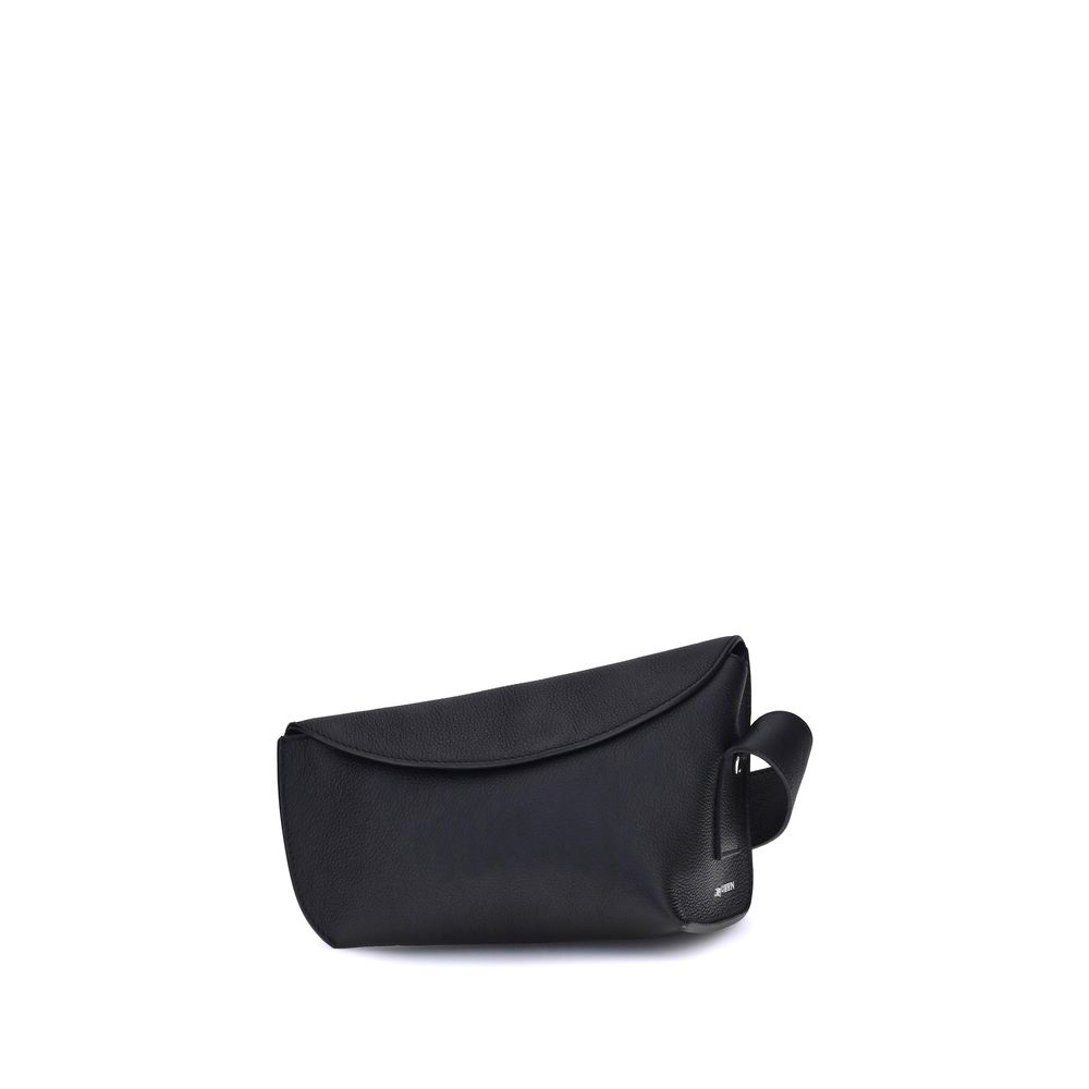 Alexander McQueen Schultertasche aus schwarzem Kalbsleder Bos Taurus
